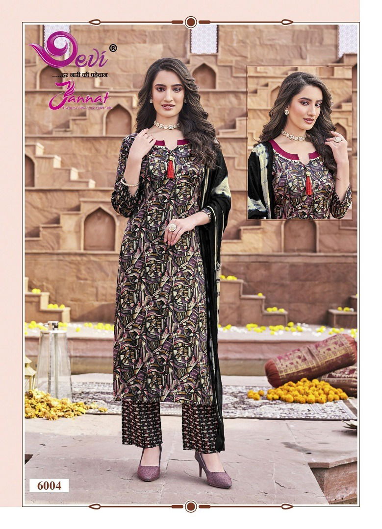 Jannat Vol 6 By Devi Rayon Printed Readymade Dress Wholesale Clothing Suppliers In India
